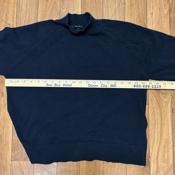 Quince Mock Neck Sweater Womens Small Organic Cotton Navy Oversized Boxy - Picture 5 of 7